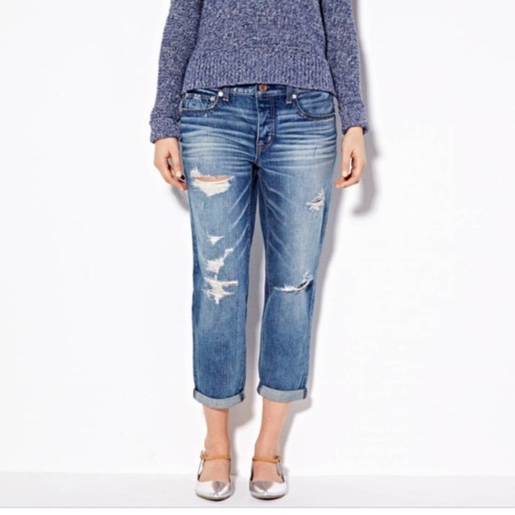 American Eagle Outfitters Denim - American Eagle Distressed Boy Crop High Rise Jeans